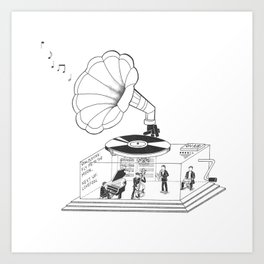 How does a Gramophone actually work? Art Print