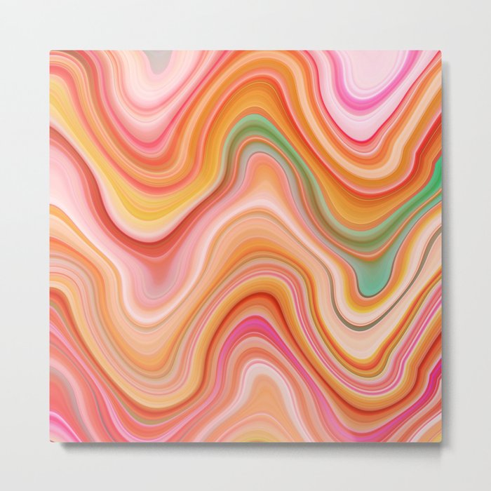Bubble Gum Memories Abstract Pink Pattern Metal Print By