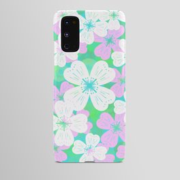 70’s Desert Flowers Pink and Turquoise Android Case