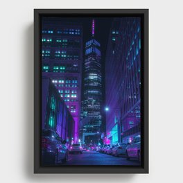 Night City Framed Canvas