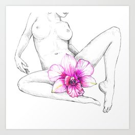 Orchid in the Nude Art Print