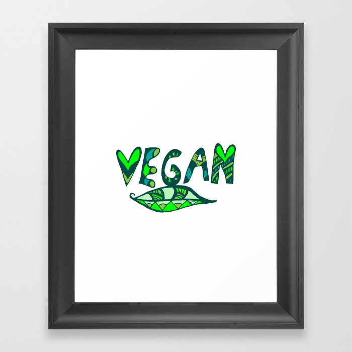 Vegan Framed Art Print