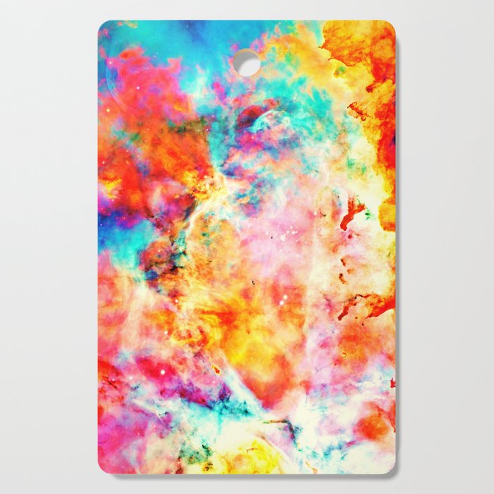 Colorful Abstract Nebula Cutting Board