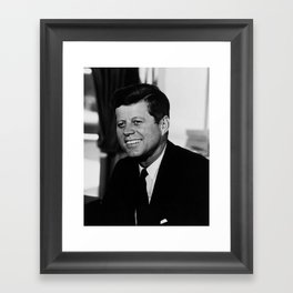 President John F. Kennedy Portrait Framed Art Print