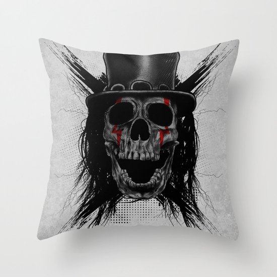 Skull Hat Throw Pillow