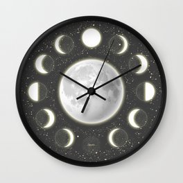 Telescope Dreamy Shine-Phases of the Moon Wall Clock