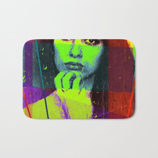 Abstract #360 Pensive Beauty Bath Mat