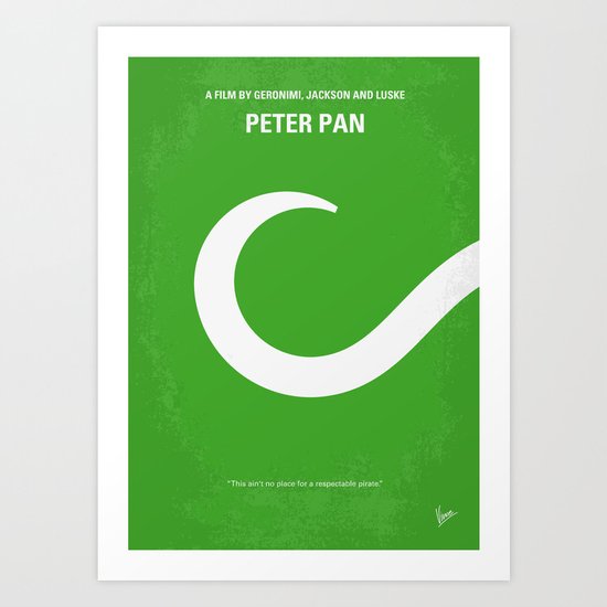 No248 My PETER PAN minimal movie poster Art Print