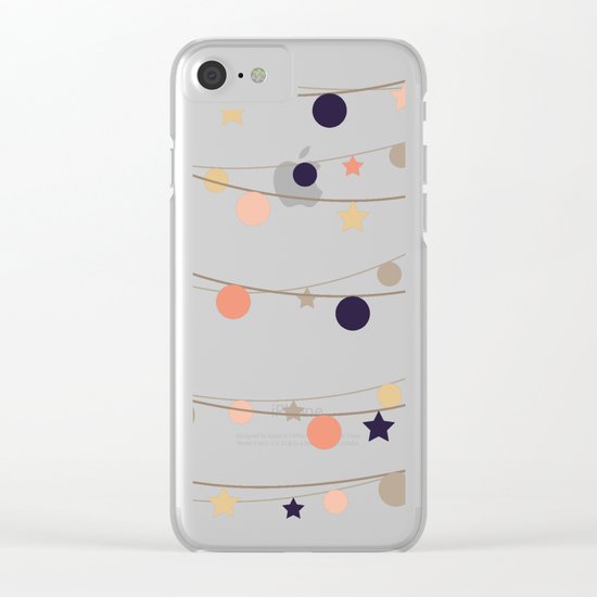 Christmas Garlands Clear iPhone Case