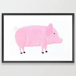 Pink Pig Framed Art Print