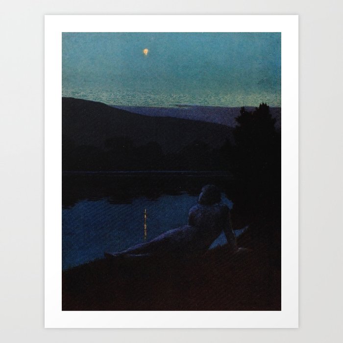 "The night follows along, with millions of suns, and sleep, and restoring darkness" (Margaret Cook) Art Print