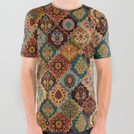 Oriental granny squares All Over Graphic Tee