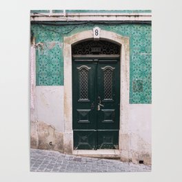 Old door in Lisbon Poster