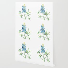 Bluebonnet flowers Watercolor Painting Wallpaper
