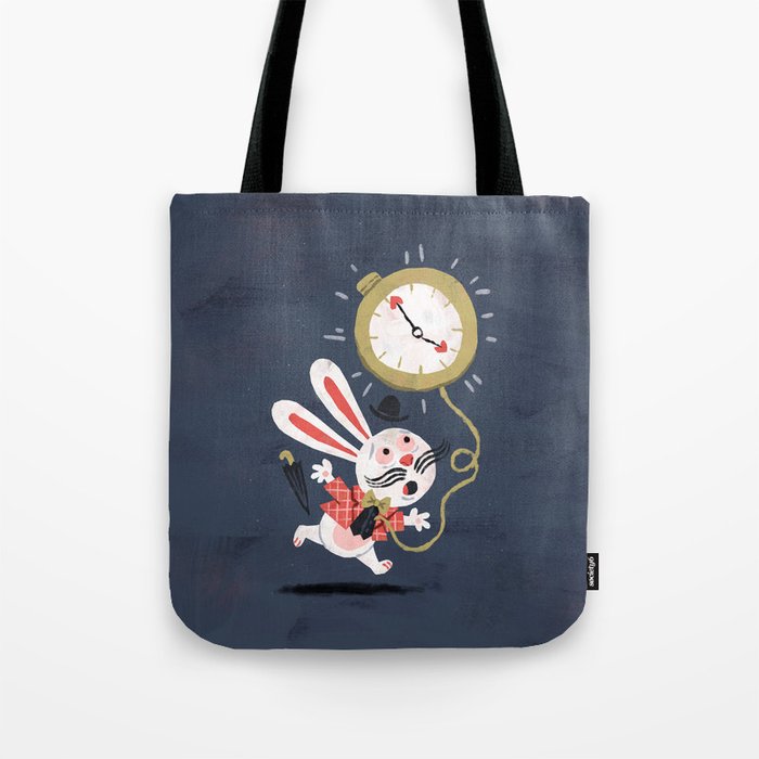 White Rabbit - Alice in Wonderland Tote Bag