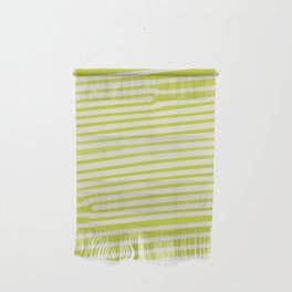 Opposite chartreuse diagonal line Wall Hanging