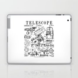 Astronomy Teacher Astronomer Telescope Vintage Patent Print Laptop Skin