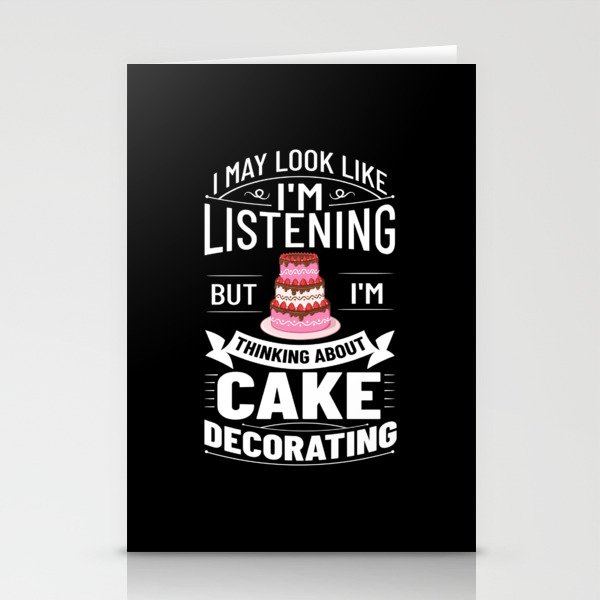 Cake Decorating Baker Ideas Beginner Stationery Cards
