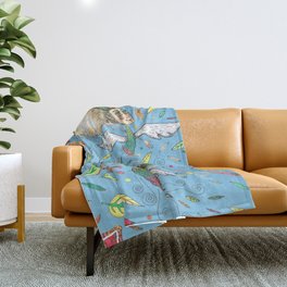 fall leaf fairies Throw Blanket