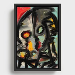 Behind the mask Framed Canvas