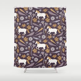 Mares Among Lilies (Autumn) Shower Curtain