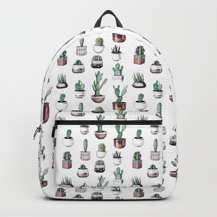 Cactus + Succulents Rose Gold Pattern by Nature Magick Backpack