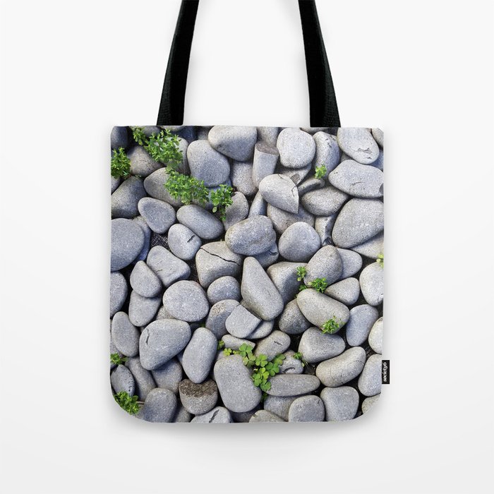Sea Stones Gray Rocks Texture Pattern Tote Bag By Staypositivedesign