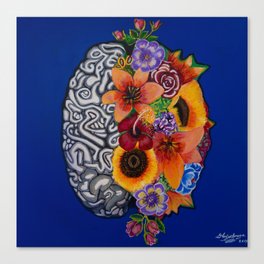 Flowery Brain Canvas Print
