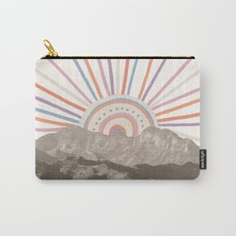 Bohemian Tribal Sun / Abstract Vintage Mountain Happy Summer Vibes Retro Colorful Pastel Sky Artwork Carry-All Pouch | Picture Photo Photos, Photo, Pink Farm House In, Nature Beach Country, Colors Color Girls, Dorm Room Living Bed, Good Vibe Only Sea, Modern Outfitters, Nursery Mountains, Snowboarding Ski 