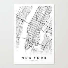 NEW YORK MAP Canvas Print