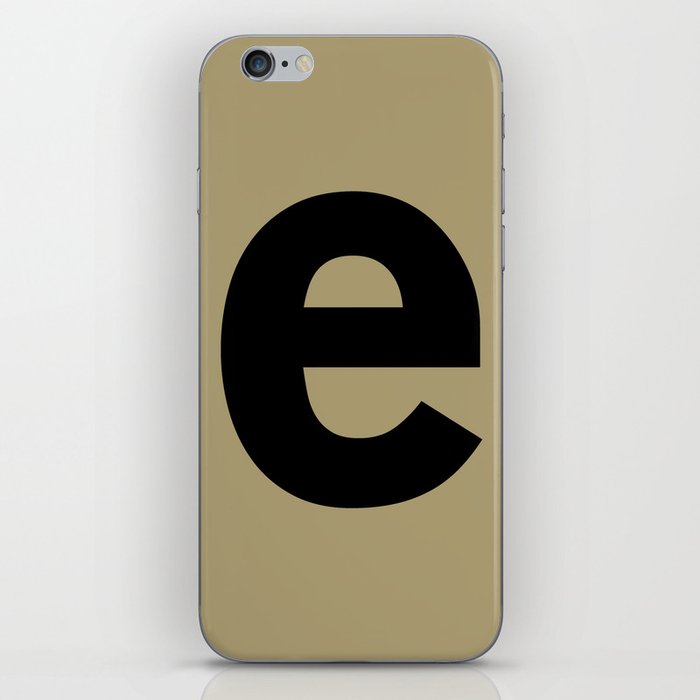 letter E (Black & Sand) iPhone Skin