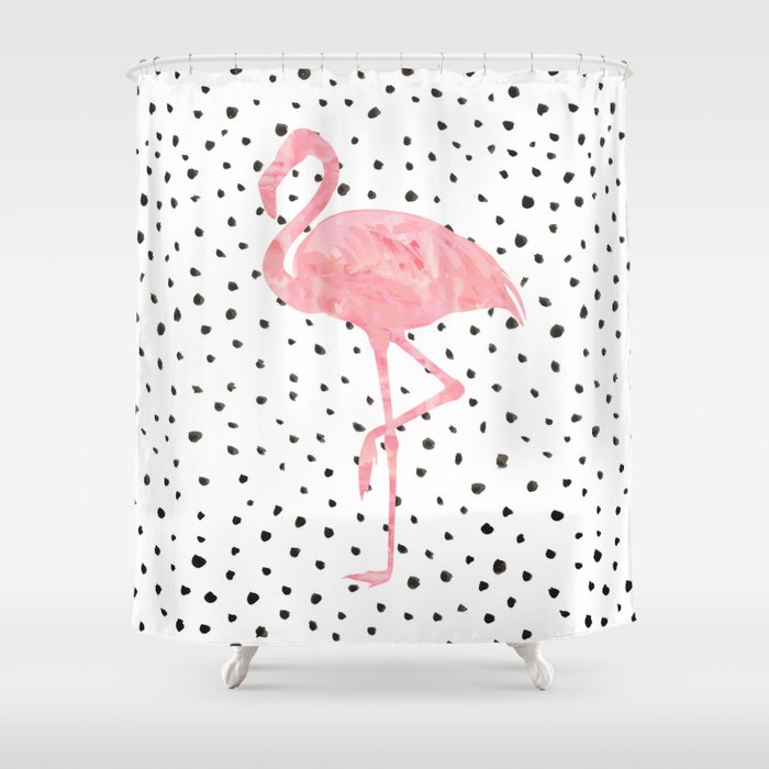 Flamingo Art Print Pink Glam Dalmatian Tropical