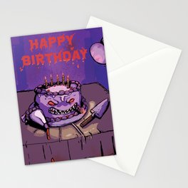 Birthday Cake of Doom Stationery Cards | Birthday, Digital, Painting, Scary, Cake 