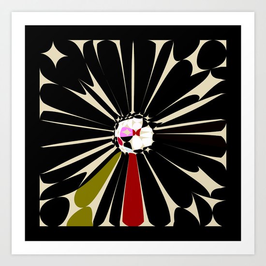 Black Flower Art Print