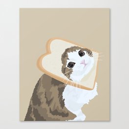 Breadface Cat Canvas Print