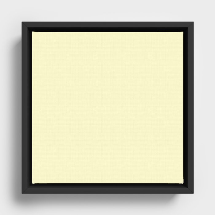 Lemon Mousse Yellow Framed Canvas
