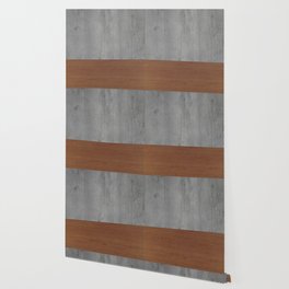 Concrete-Touch of a Wood Wallpaper