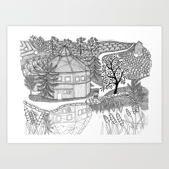 Vermont Round Barn Waitsfield Vermont Art Print By