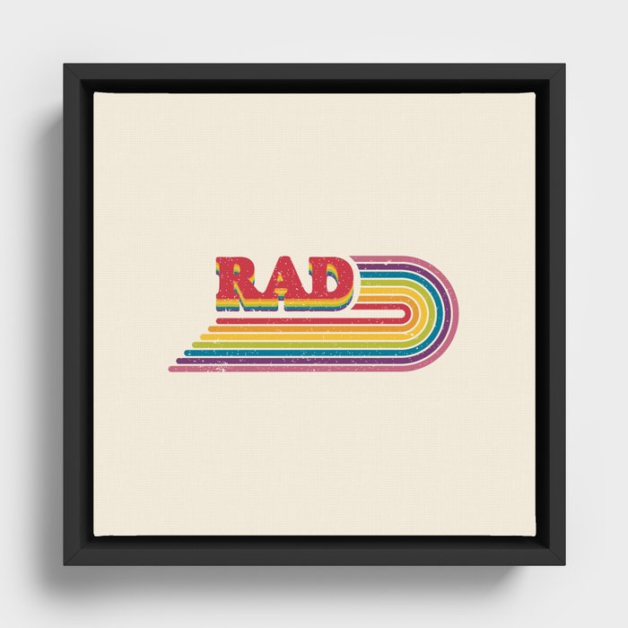 Rad Rainbow Framed Canvas
