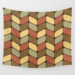 Vintage Diagonal Rectangles Autumn 1 Wall Tapestry