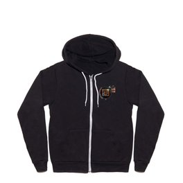 Orange Bait 0014: Saturday A.M. On Sunny Side Full Zip Hoodie