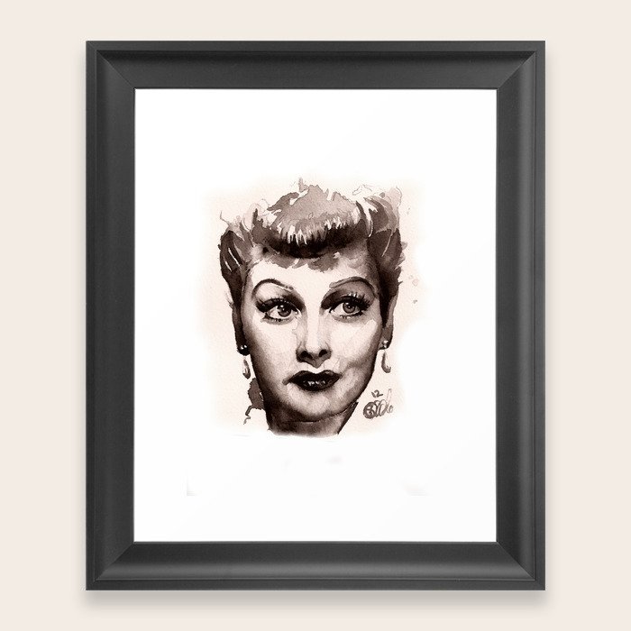 I Love Lucy Framed Art Print By Stephaniedesamito Society6