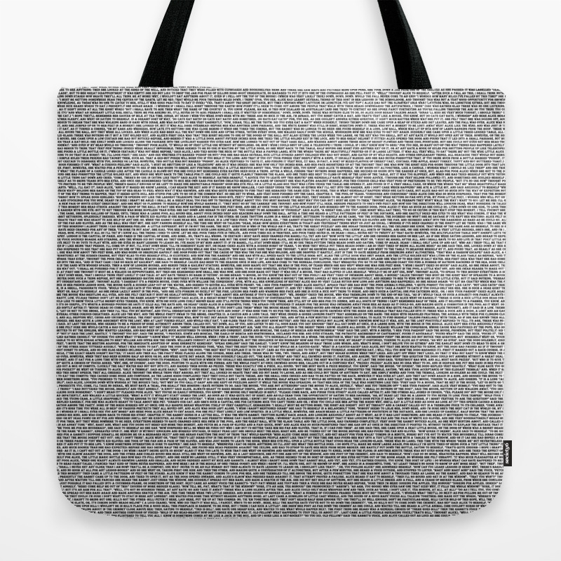 Alice In Wonderland Book Tote Bag Alice In Wonderland Book Tote Bag