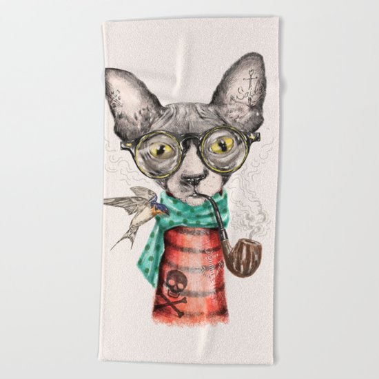 Mr.Peterbald Beach Towel