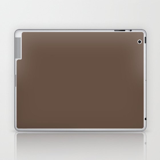 Dark Brown Solid Color Pairs Pantone Cocoa Brown 18-1222 TCX Shades of Brown Hues Laptop & iPad Skin