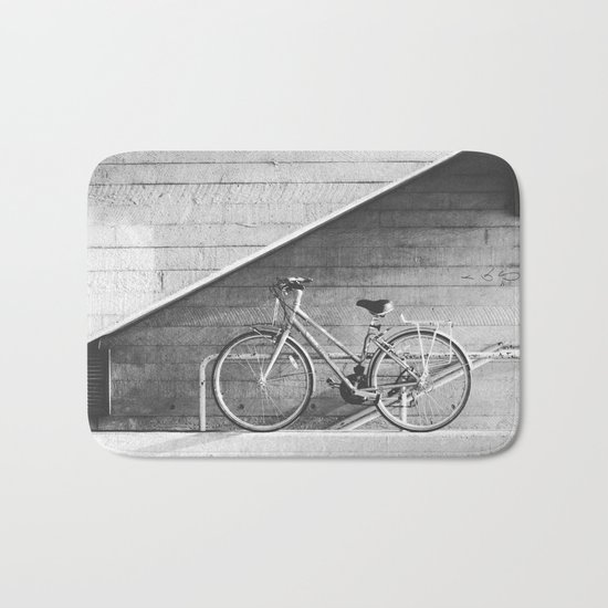 Bike and lines Bath Mat
