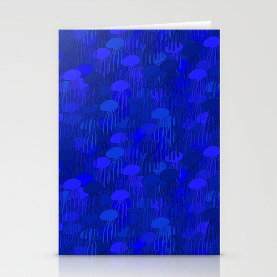 Jellyfish Blue Stationery Cards