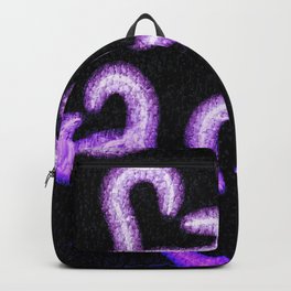 Distressed Hearts Purple Backpack
