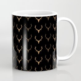 Deer Antler Pattern brown dark mode Mug