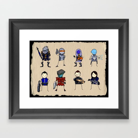 Mass Effect 3 Normandy Crew Framed Art Print